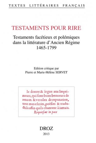 Servet Testaments pour rire