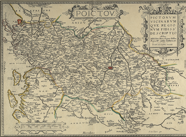 Carte du Poitou protestant (Méd. Niort)